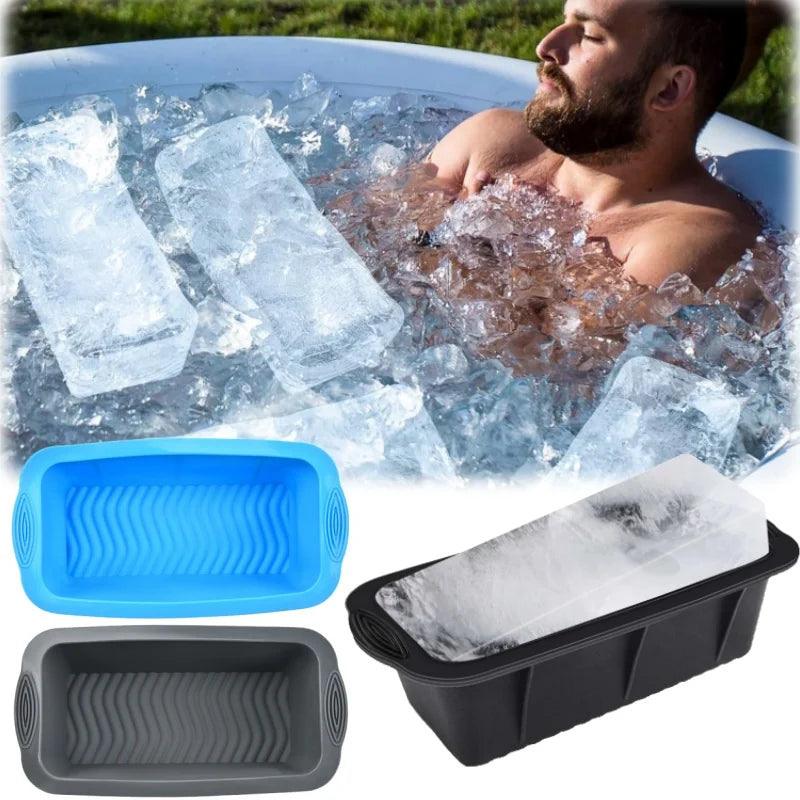 Extra Large Silicone Ice Cube Molds Reusable Giant Ice Brick Maker Food Grade Silicone Baking Bread Mold Kitchen Accessories