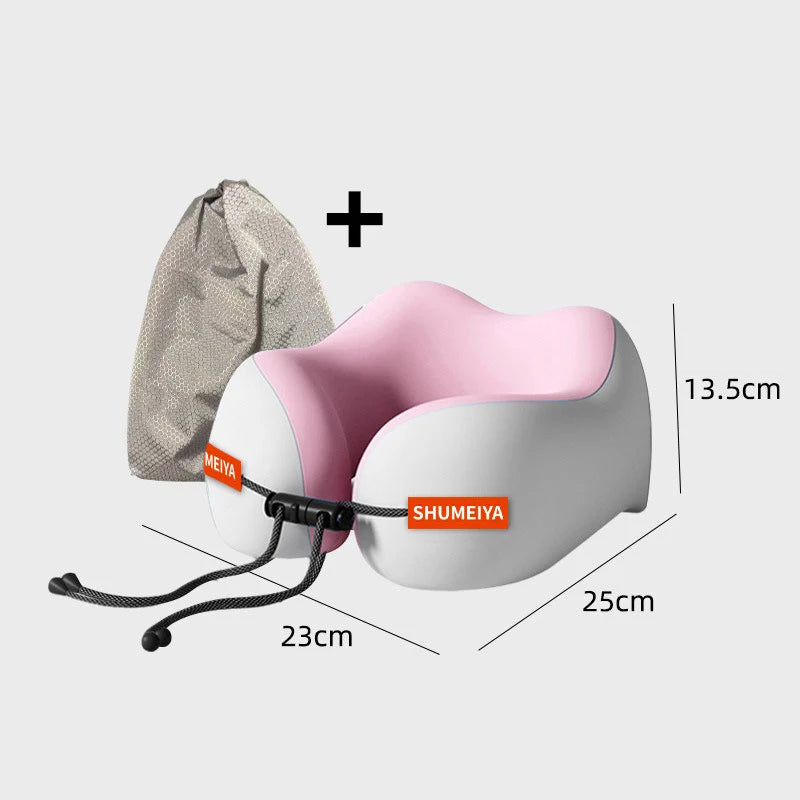 1Pc/Set Travel Memory Cotton U-shaped Pillow - Soft Washable Portable Neck Support for Airplane Spine Care & Travel Rest