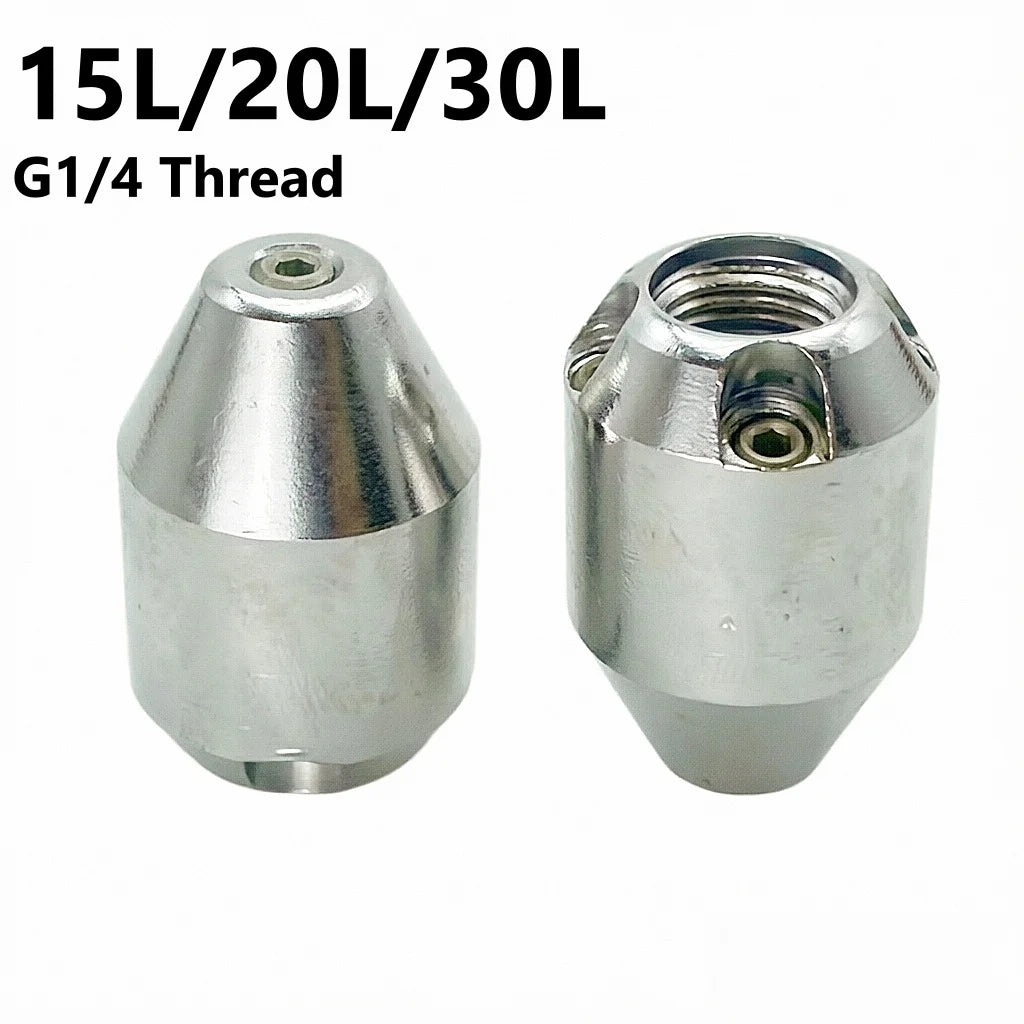 1/4" Sewer Jetter Nozzle Kit Stainless Steel Sewer Drain Pipeline Cleaning Jet Nozzle Pressure Washer Accessories 5000 PSI