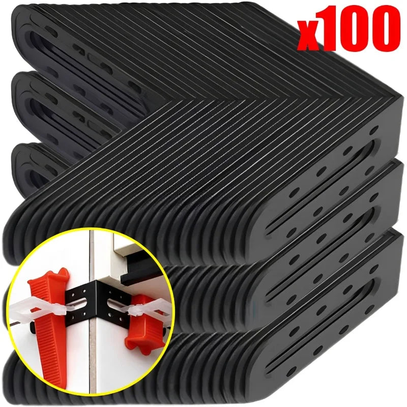 25-100Pcs Tile Leveling System Clips Hard Plastic Male Angle for Floor Wall Tile Leveler Spacers Locater Leveling Device Tools