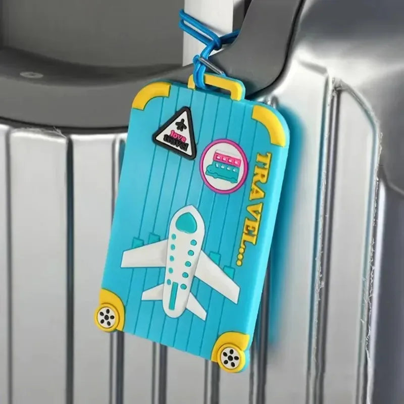 New Luggage Tags Travel Bag Accessories Silicone Suitcase Tags Travel Skiing Luggage Identification Label Boarding Pass Passport
