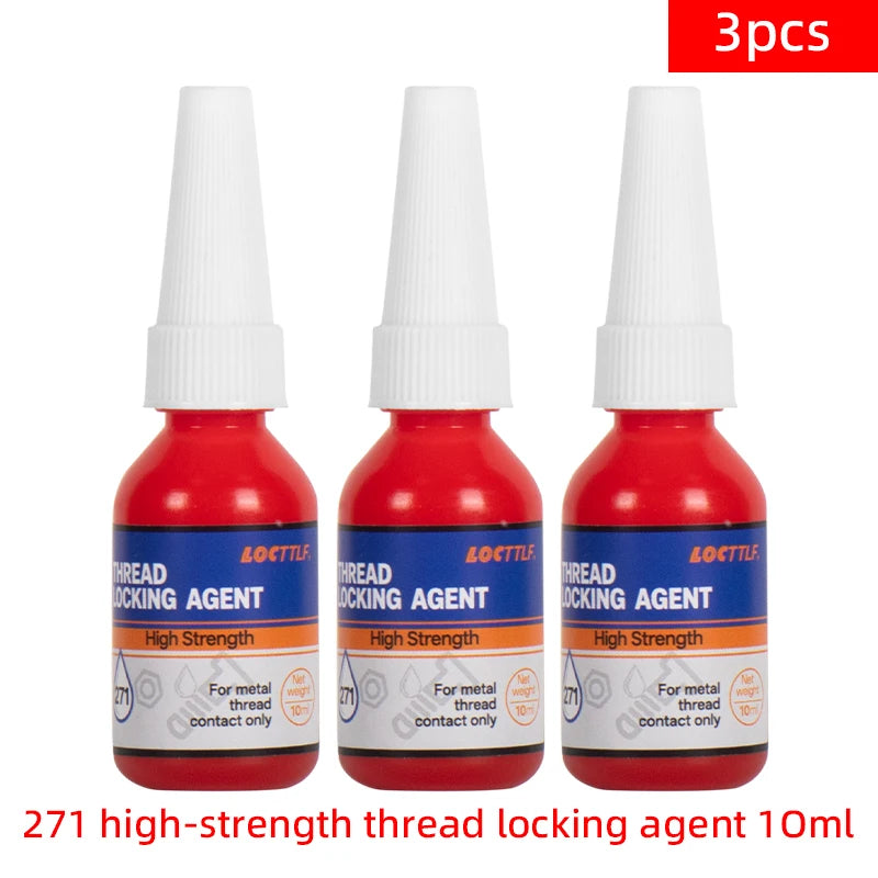 10ml Threadlocker 271Red High-Strength Thread Locker Screw Adhesive Lock Tight Seal Fasteners Anaerobic Curing Metal Glue