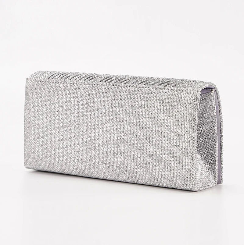 Women's Evening Shoulder Bag Bridal Clutch Party Prom Wedding Envelope Handbag Glitter Shiny Purses Sling Dating Dressy Bag