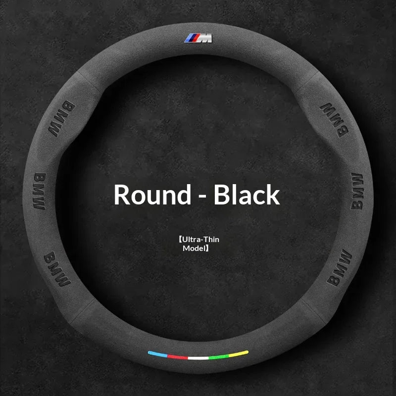 Car Suede AntiSlip Steering Wheel Cover For BMW M E39 E46 E60 E70 E90 E91 G05 F10 F15 F20 F30 G20 G30 X1 X3 X4 X5 X6 X7 M3 M4 M5