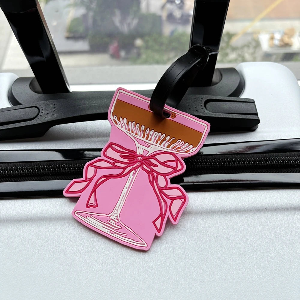 1Pc Bow Shell Cup Style Luggage Tag Pendant Bag Anti-Loss Tag Luggage Tag with Information Writing Anti-Loss Accessories