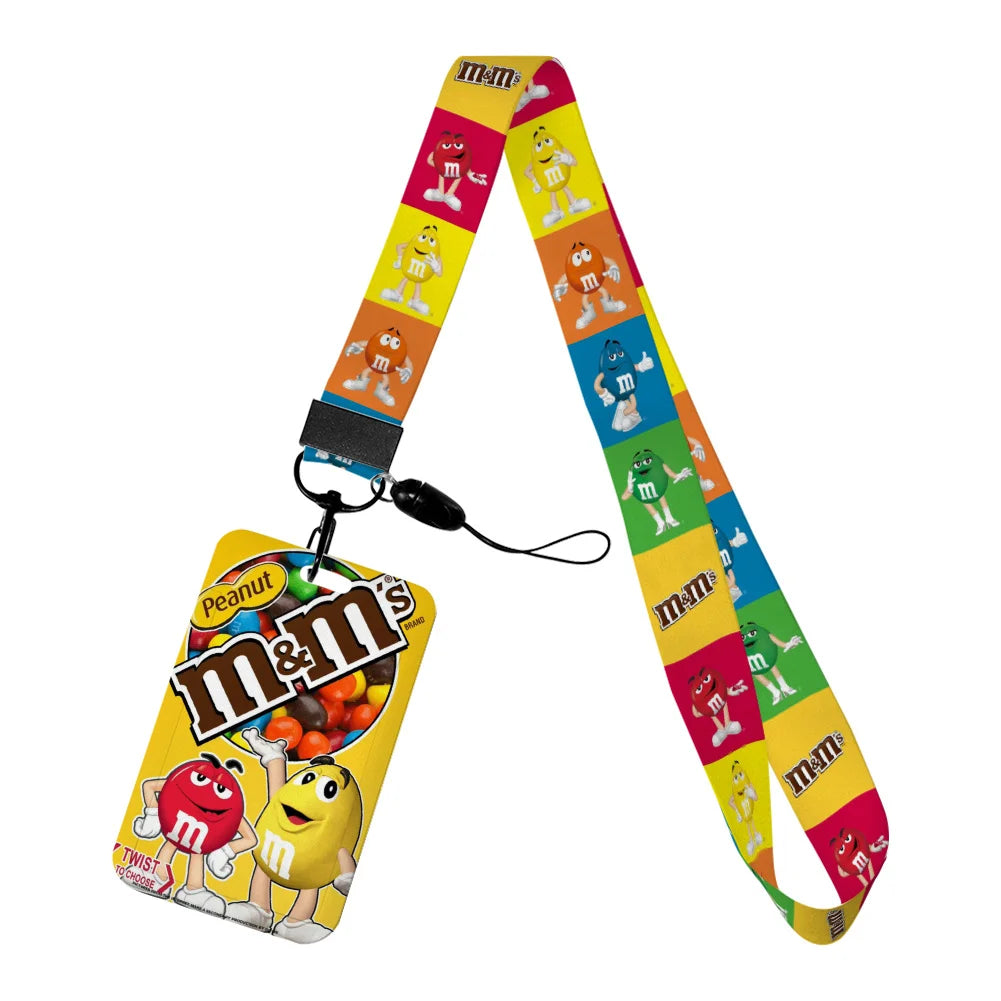 New Candy Design Lanyard Keychain ID Bus Card Cover Student Badge Holder Pass Hang Rope Lariat Gifts Keys Straps Accessories