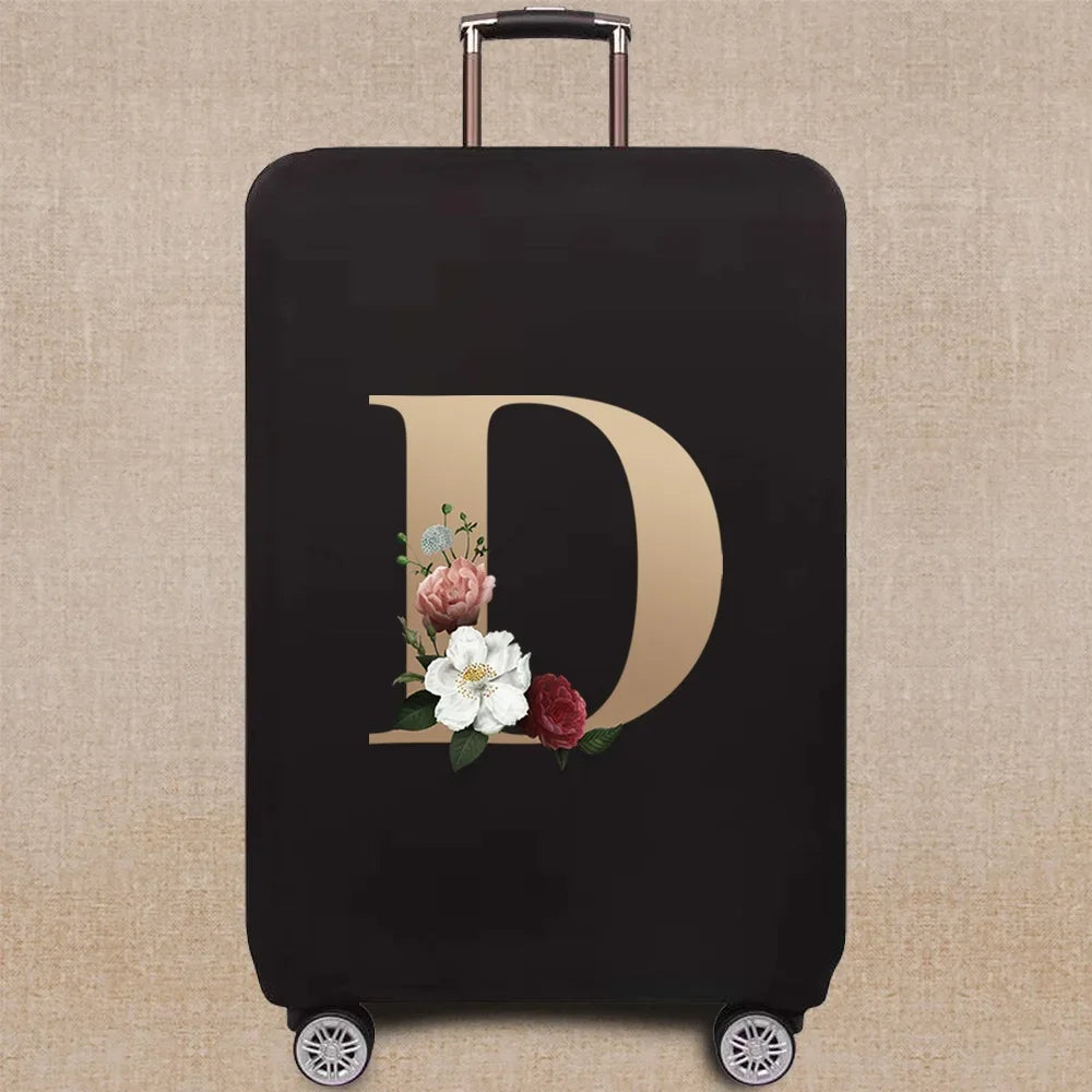 Luggage Covers 18-32 Protector Travel Luggage Suitcase Protective Cover gold letter series Stretch Dust Cover Travel Accessories