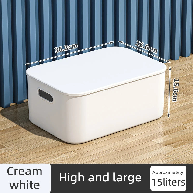 Colorful Plastic Organizers Storage Box With Lid For Toys Underwear Sock Jewelry Lipstick Container Stackable Baskets Bins