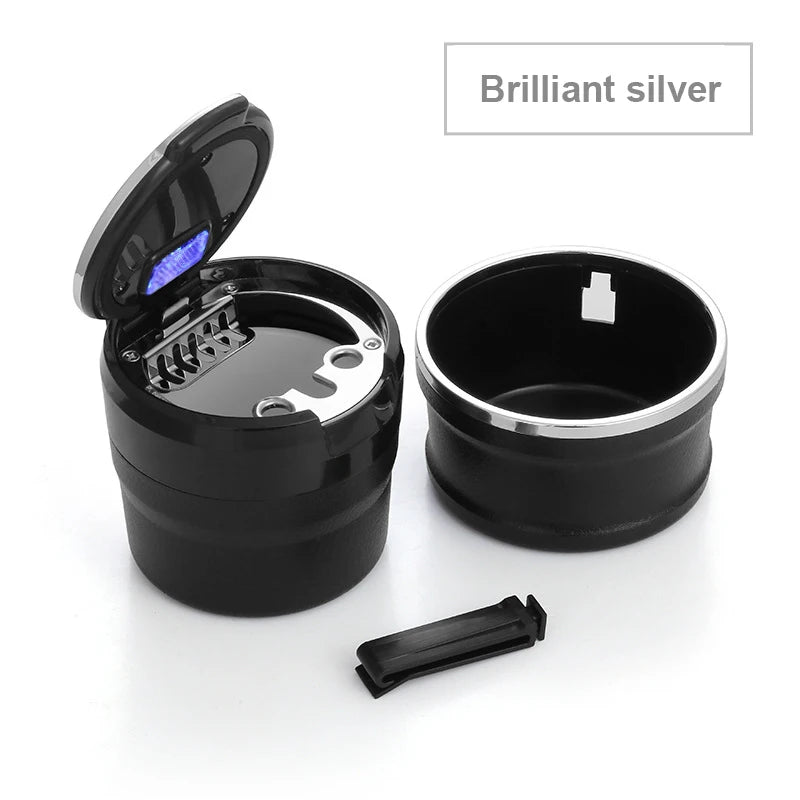 Portable Car LED Ashtray Auto Interior Accessories Ceramic inner lining is resistant to high temperatures