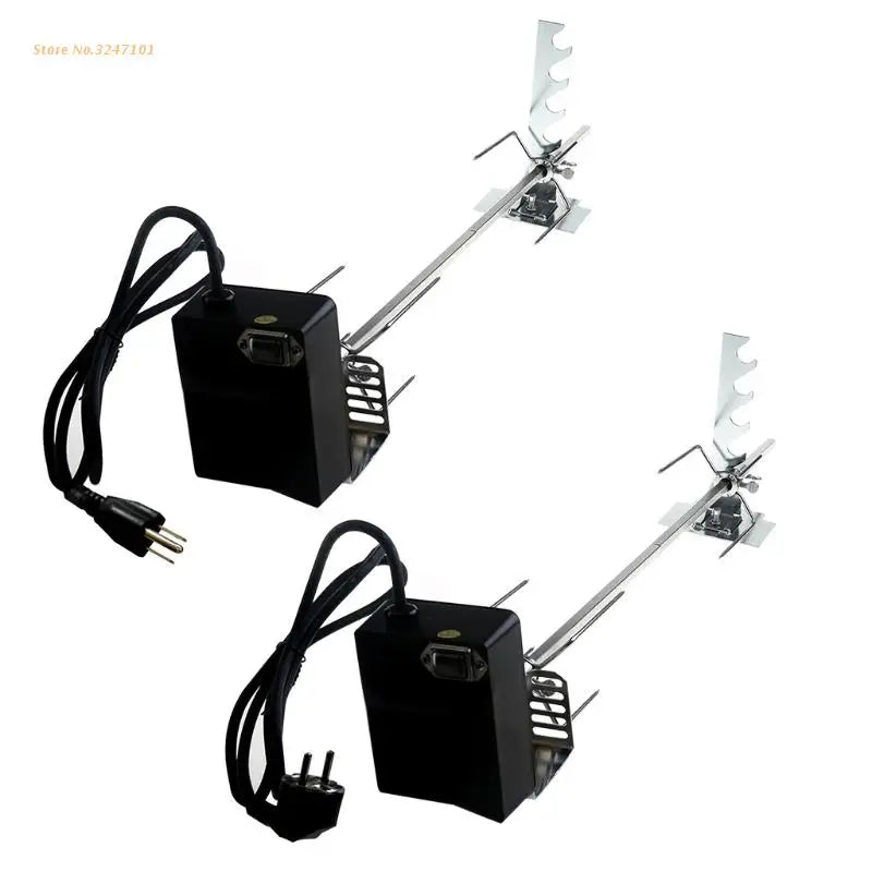 Universal Automatic Grill Rotisserie with 4W Electric Motor Spit Rod Fork Dropship