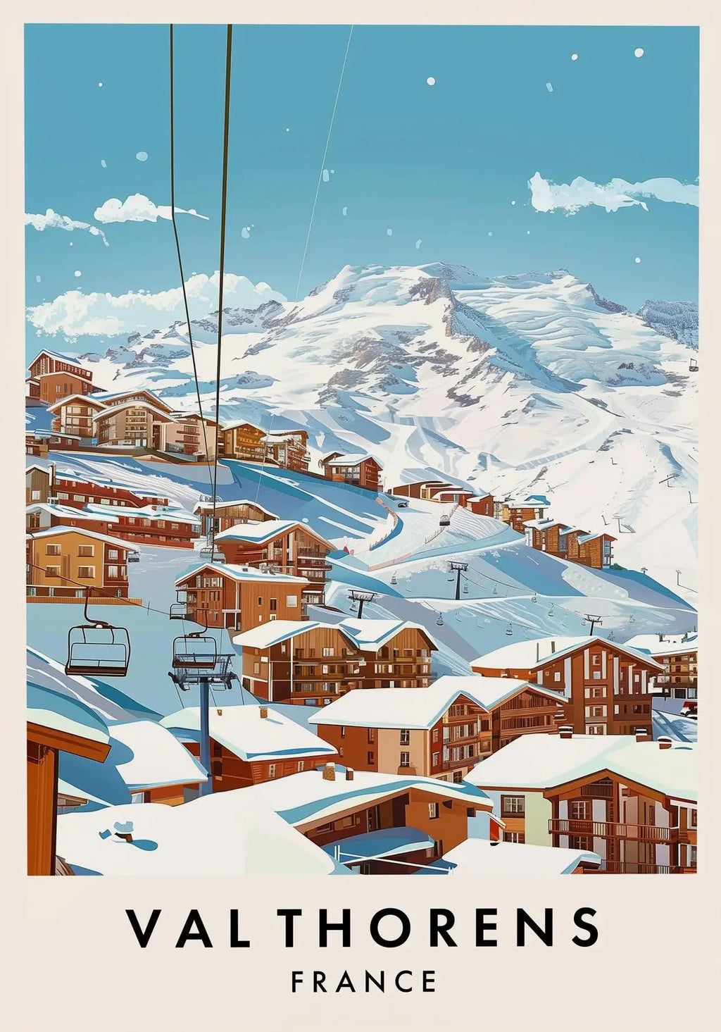 Famous Ski Resorts Travel Posters France Alpes Saint Anton Snow Mountain Prints Canvas Painting Wall Art Picture Home Room Decor