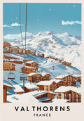 Famous Ski Resorts Travel Posters France Alpes Saint Anton Snow Mountain Prints Canvas Painting Wall Art Picture Home Room Decor