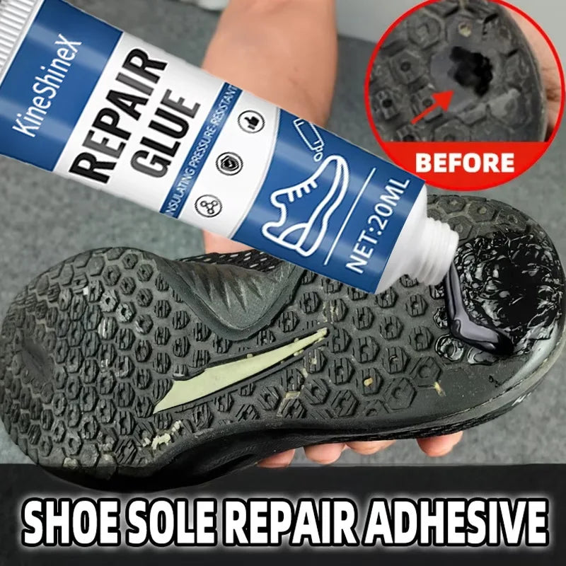 Sole Repair Filling Adhesive | Heel Wear Repair & Detached Sole Bonding | Suitable for Rubber and Shoe Repair, 20ml Give Scraper