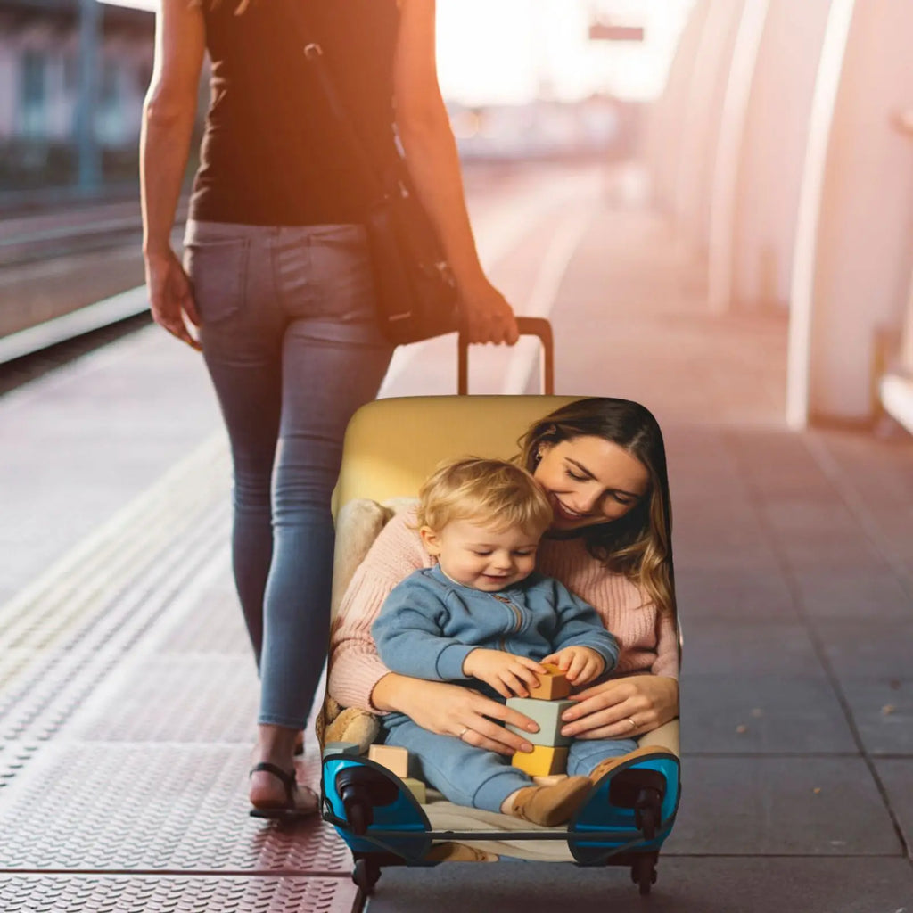 Custom Customize Logo Luggage Cover Elastic Your Design Here Travel Suitcase Protective Covers Suit For 18-32 inch