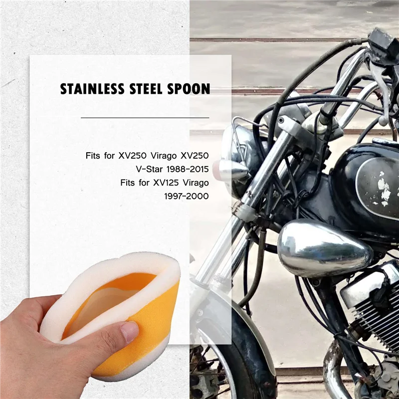 AU63-Motorcycle Air Filter Foam Cleaner For Yamaha XV 125 XV250 Virgo 250 V-Star 250 1988-2015