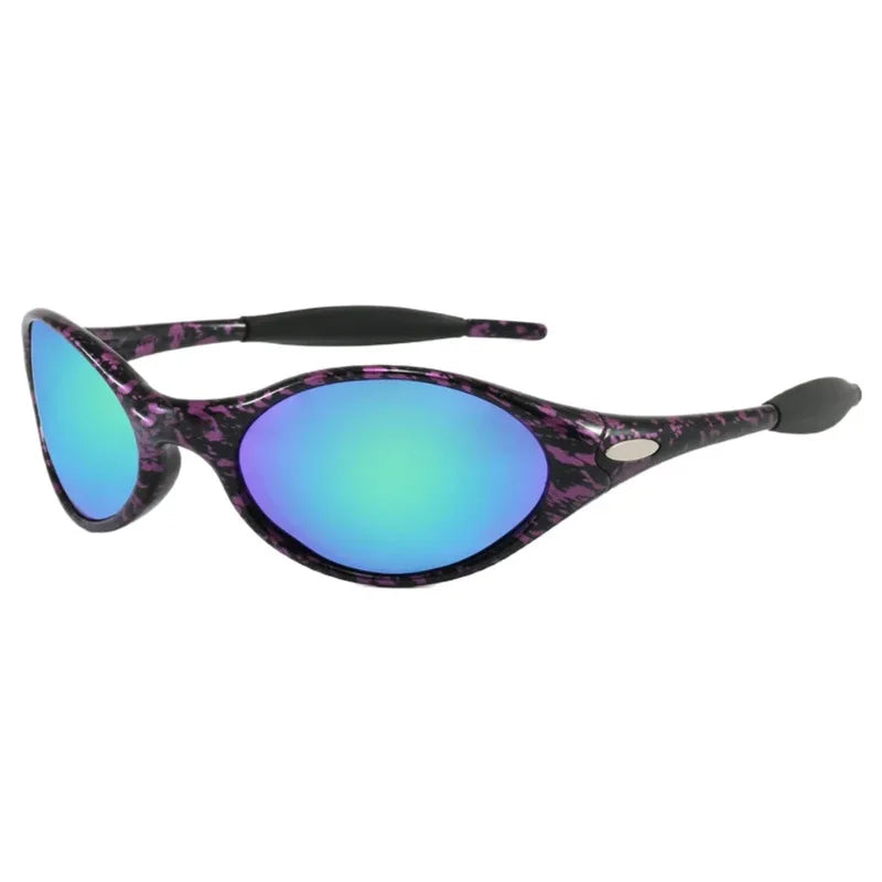 Y2K polarized sunglasses, European and American style, unisex, TR vintage oval frame, outdoor driving, cycling, hiking glasses