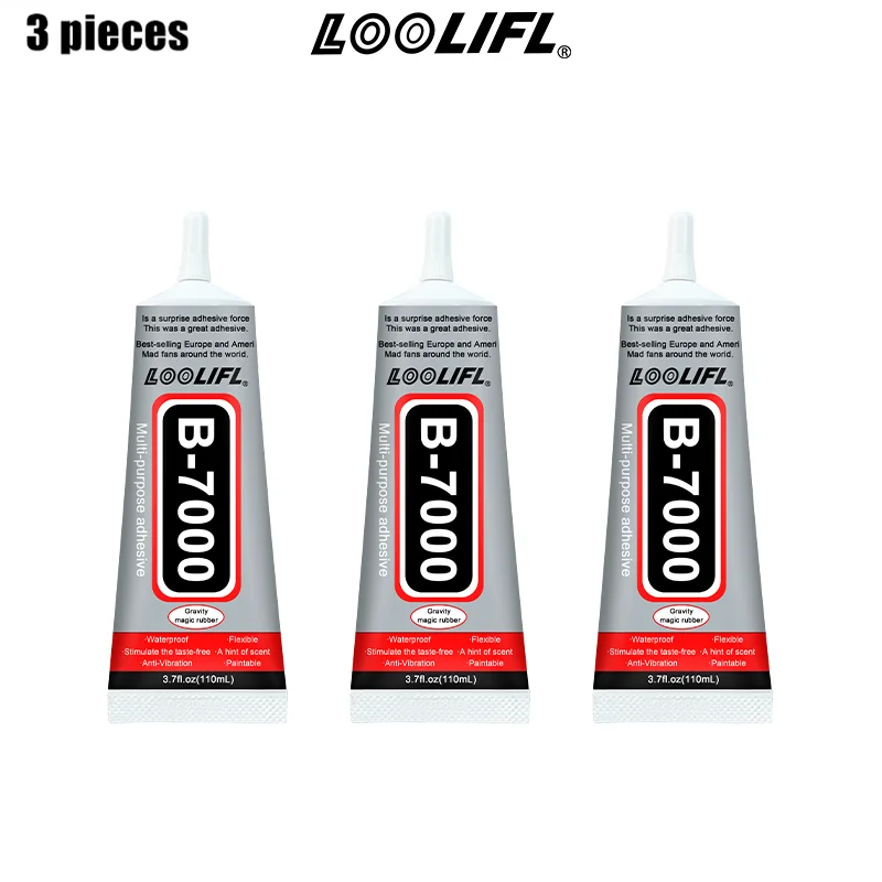 Loolifl-15Ml25Ml50Ml110Mlb7000 Transparent Contact Adhesive for Mobile Phone Repair, Universal Glass DIY Craft Plastic Crystal Adhesive, with Precision Applicator
