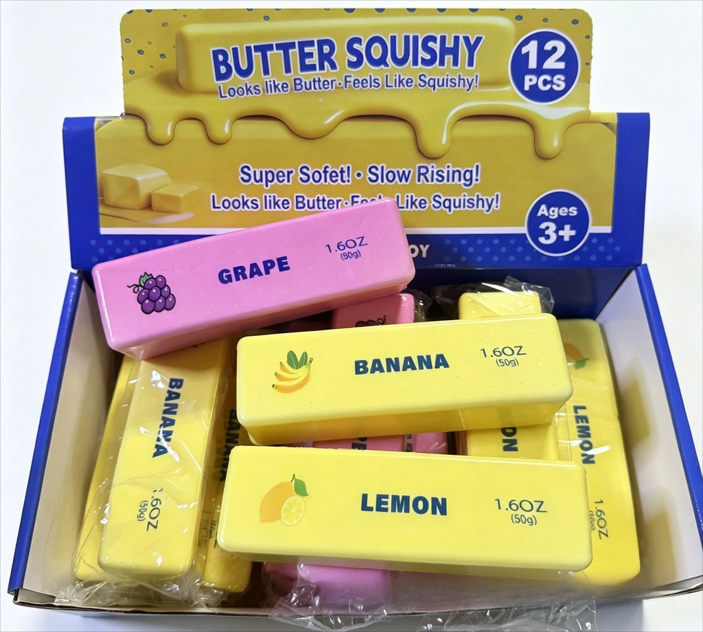 1/6/12pcs Soft Slow Rebound Butter Stick Realistic Silicone Squeeze Stress Relief Gadget Funny Anti-Anxiety ﻿Squeeze Party Gift