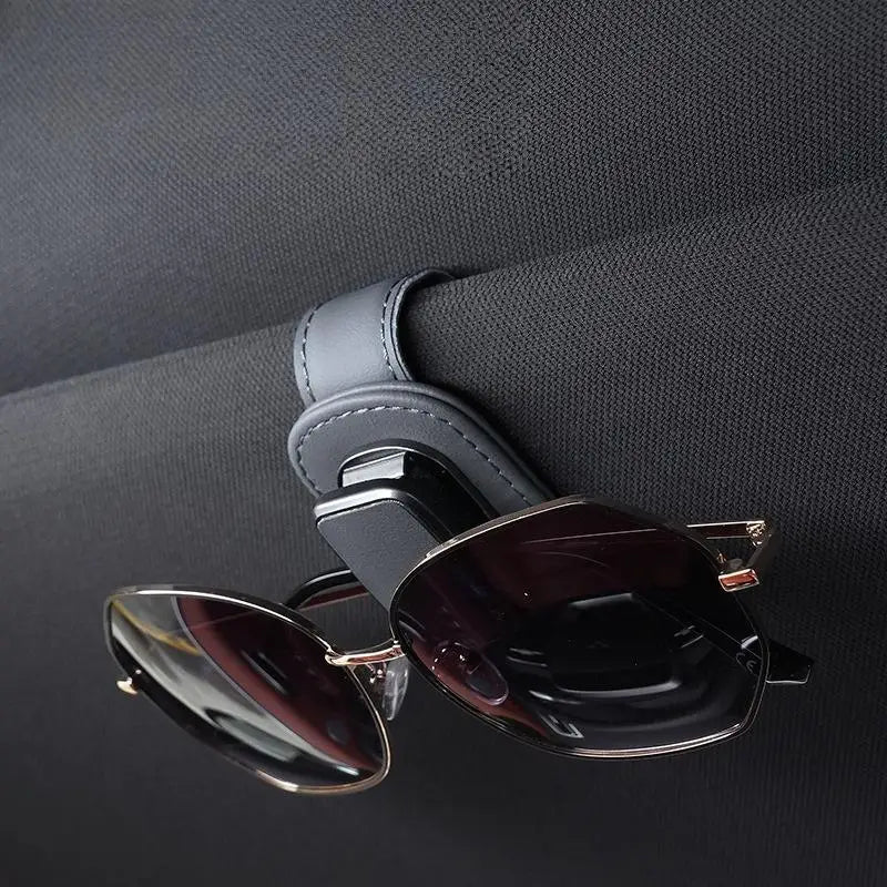 1Pcs Auto Glasses Holder Car Ticket Sunglasses Holder Car Sun Visor Glass Storage Car Interior Supplies