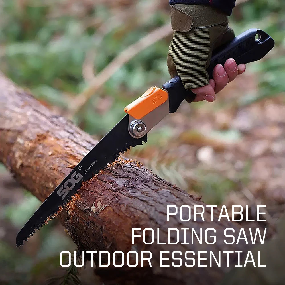 SOG Folding Saw Multifunctional Hand Tools Mini Foldable Home Garden Outdoor Camping Hunting Small Survival Multi-tool Wood Saw