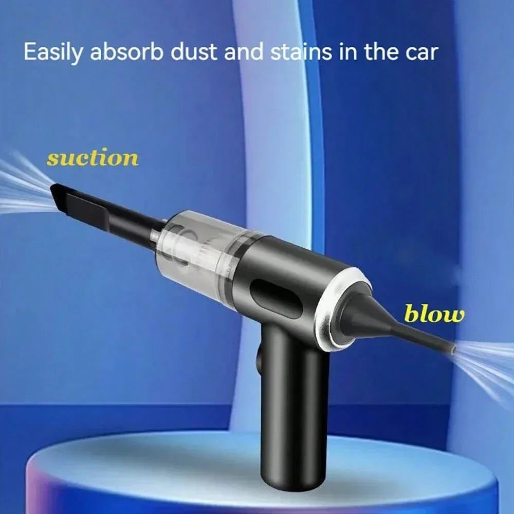 1PC Black Wireless Vacuum Cleaner 120W High Power Portable Handheld Dual Use for Home And Car Cleaning