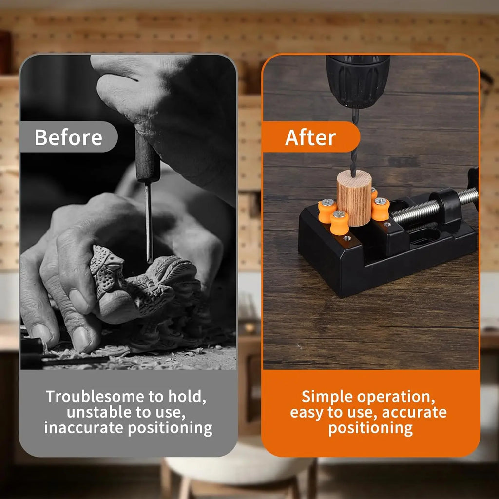 Mini Universal Flat Clamp with Parallel Table Pliers for Watch Repair, Sculpture Craftsmanship Jewelry Black/Orange