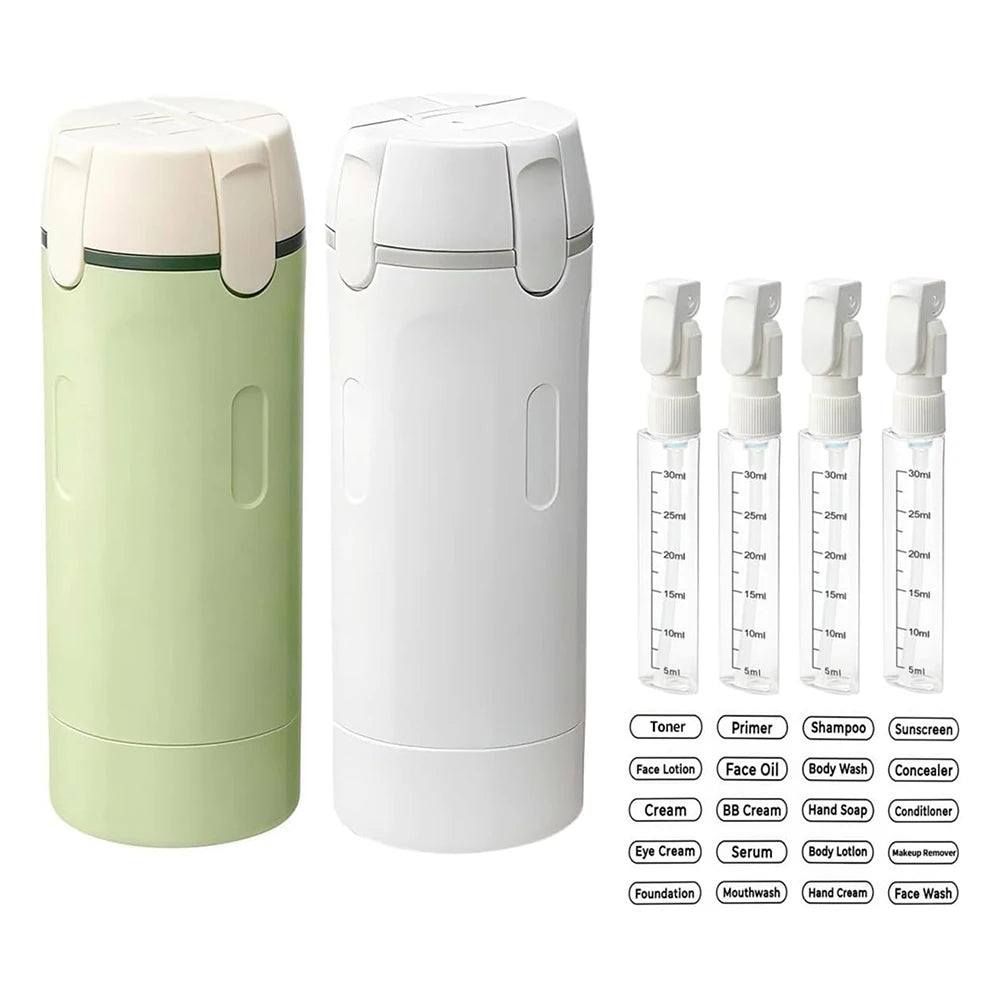 New 4 in 1 Travel Dispenser Portable Travel Bottles Leak Proof Leakproof Travel Container For Perfume Shampoo Conditioner Lotion