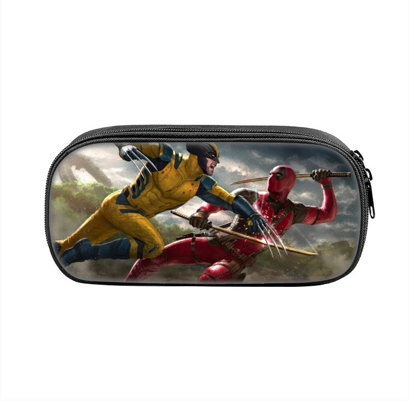 Popular Movies Deadpool Pencil Cases Fun Cartoon Anime Pen Box Bag for Student Big Capacity School Supplies Zipper Pencilcases