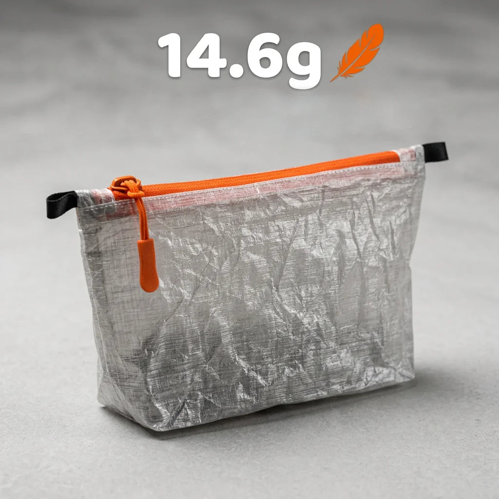 14.6g Outdoor DCF Pouch Passport Key Ultralight Toiletry Sack Bag Zipper Hiking Camping Gear Organizer Storage Bag