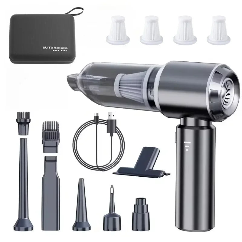 Brushless Motor Wireless Car Vacuum Cleaner High Power Handheld Portable Powerful Air Duster For Car Household Cleaning