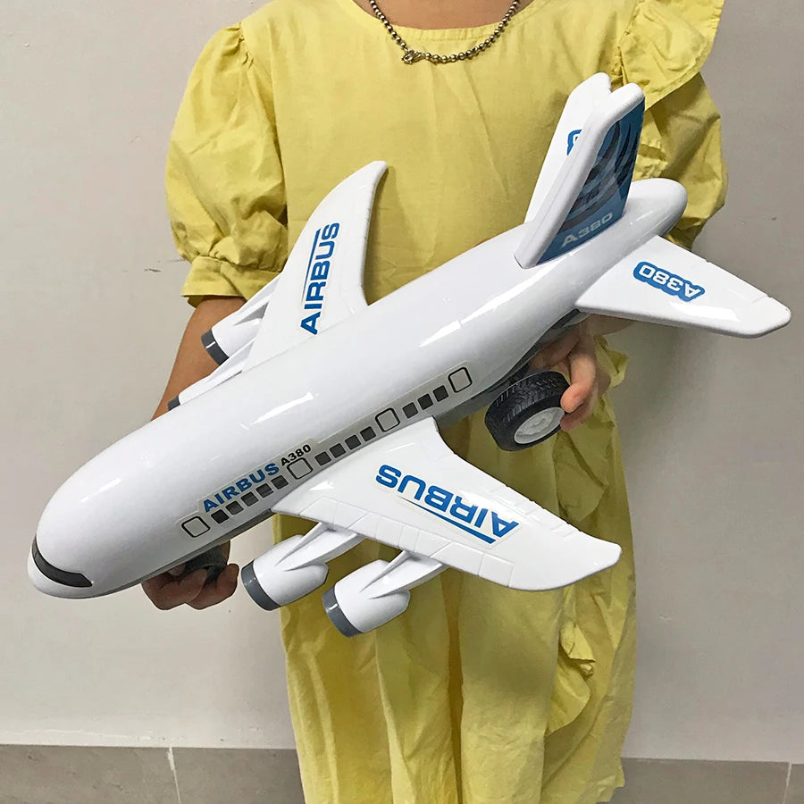 Children's airplane toy model, large inertia aircraft model, airplane self-assembly, children's birthday and holiday gifts