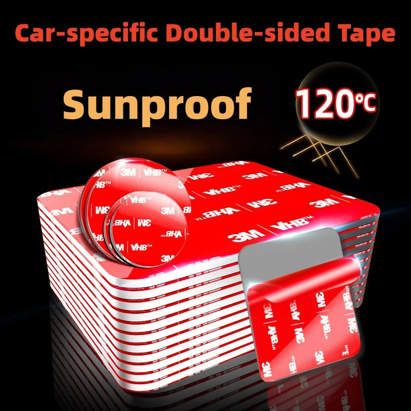 Original 3M VHB Double Sided Foam Tape Heavy Duty Adhesive Dash Cam Mount Mounting Tape Black for Automotive Car Home Use