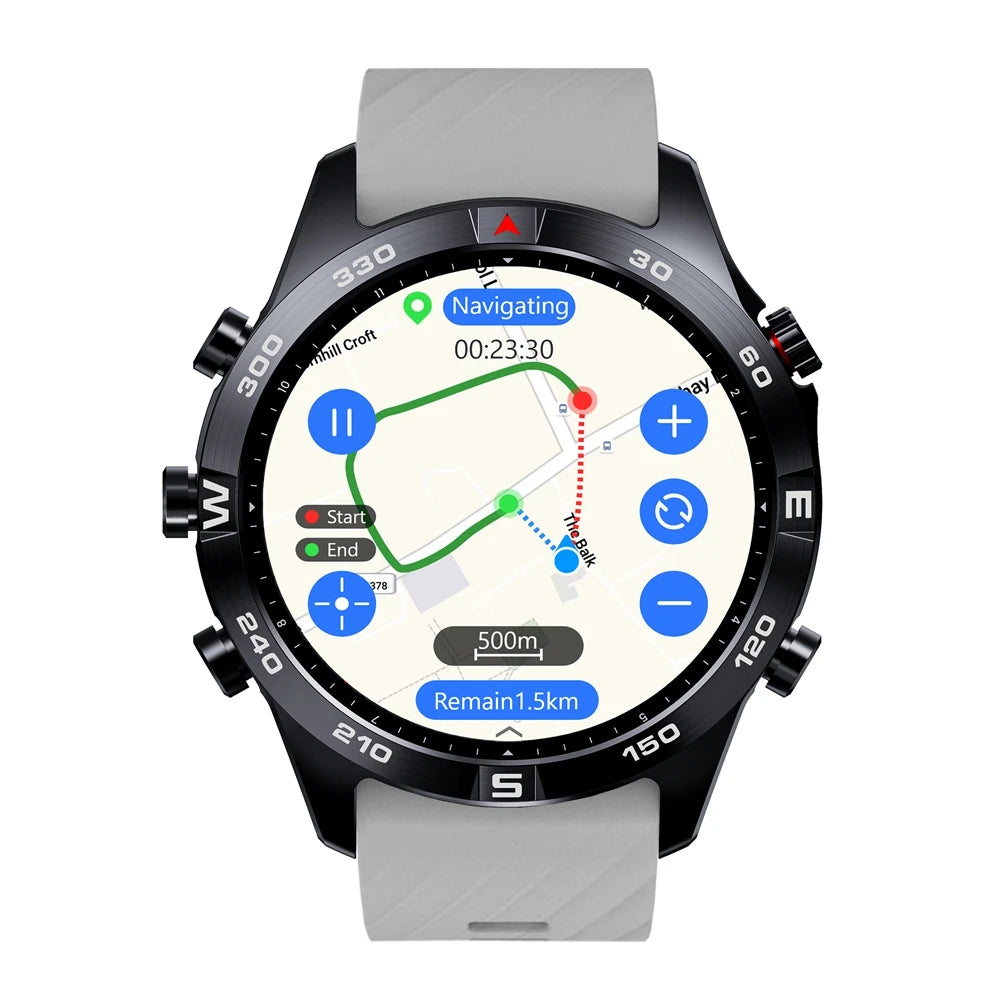 SUNROAD GPS Sports Watch Outdoor Glonass Map Navigation Tracker Altimeter Compass Heart Rate Monitor 50M Waterproof Wristwatch