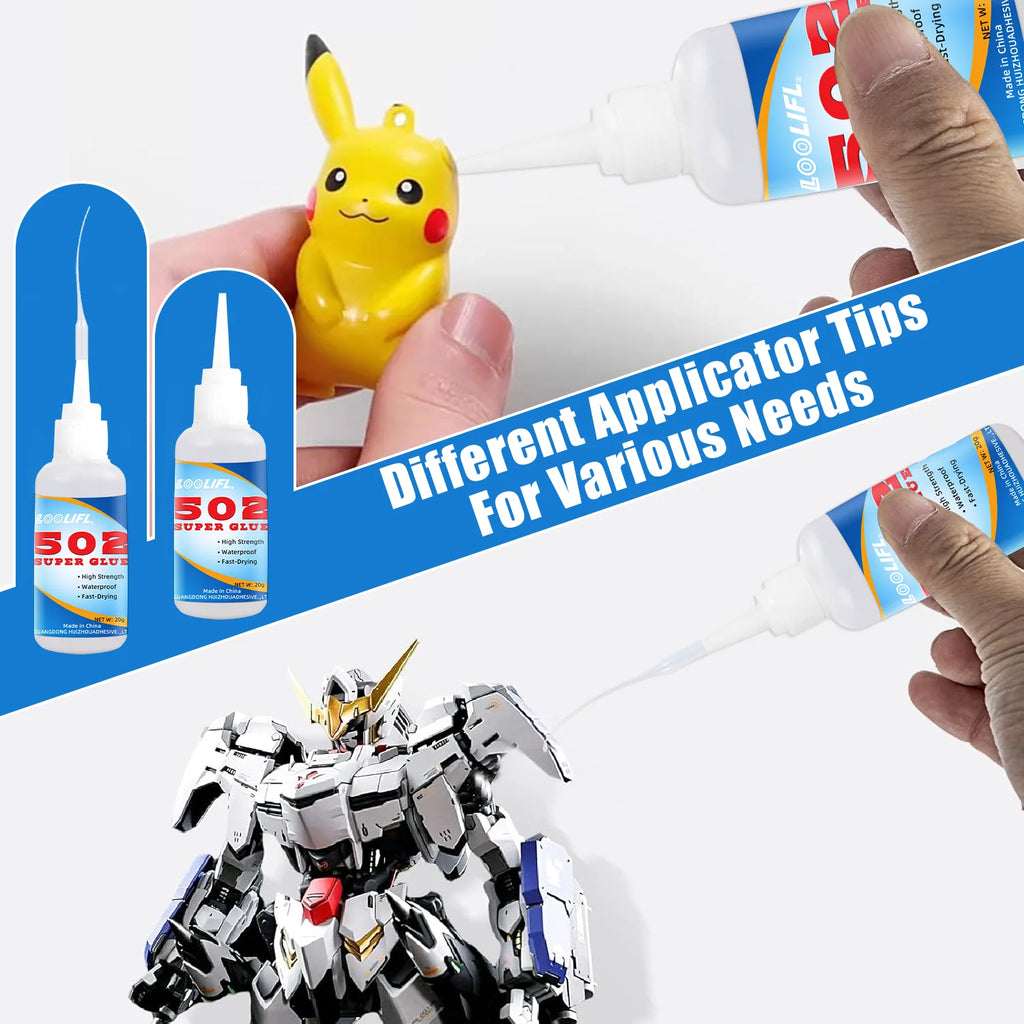 502 Super Glue Strong Adhesive Multi-Purpose Repair Glue for Plastic Metal Rubber Wood Ceramic DIY Craft Household Hand Tools