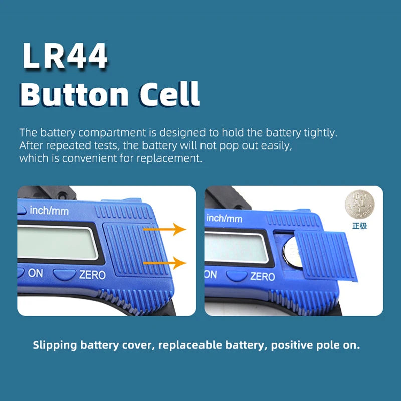 Digital Thickness Gauge Digital Micrometer Inch/Metric 0-0.5/0-12.7mm Electronic Micrometer Gauge Measuring Tool With Large LCD