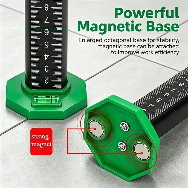 ABKW-Height Ruler 15/30Cm Magnetic Height Gauge Tile Leveling Measuring Tool Special For Household Use Contour Ruler 15Cm