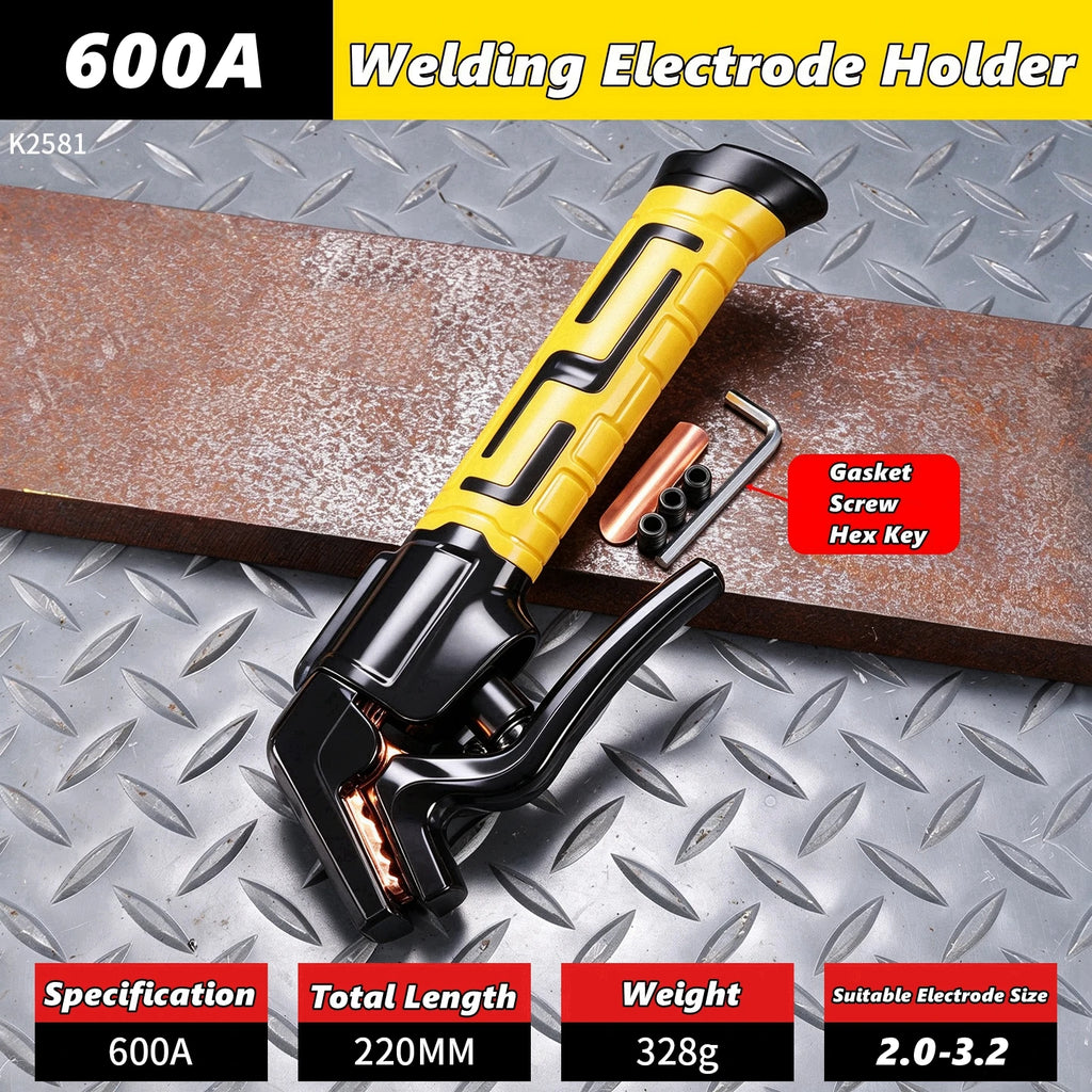 Copper Cable Welding Electrode Holder Heat Resistant Anti-Scalding Welding Clamp Anti-Drop Stable Welding Accessories