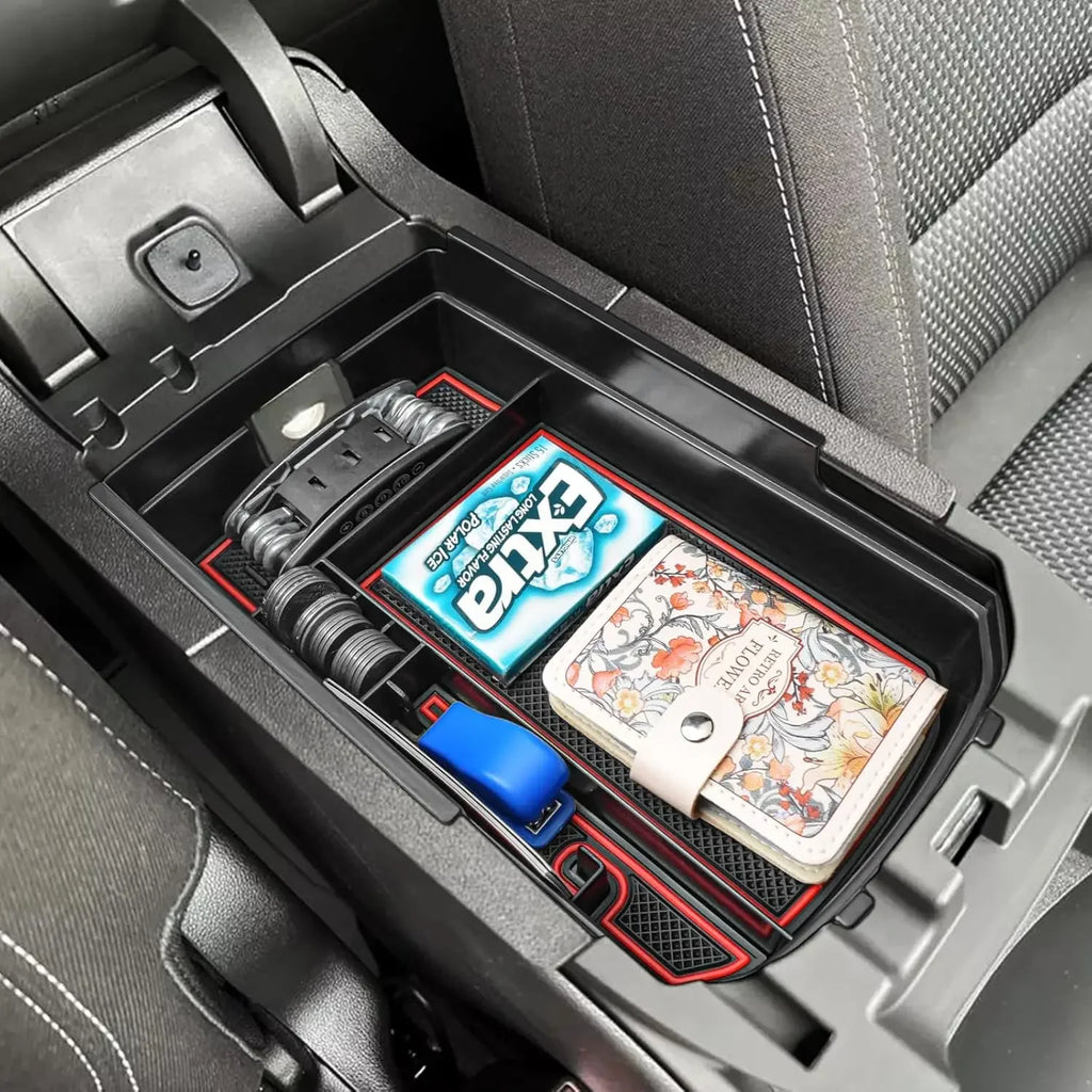Center Console Organizer Tray Compatible For GMC Terrain 2018-2024 Accessories Center Console Organizer Car Armrest Storage Box