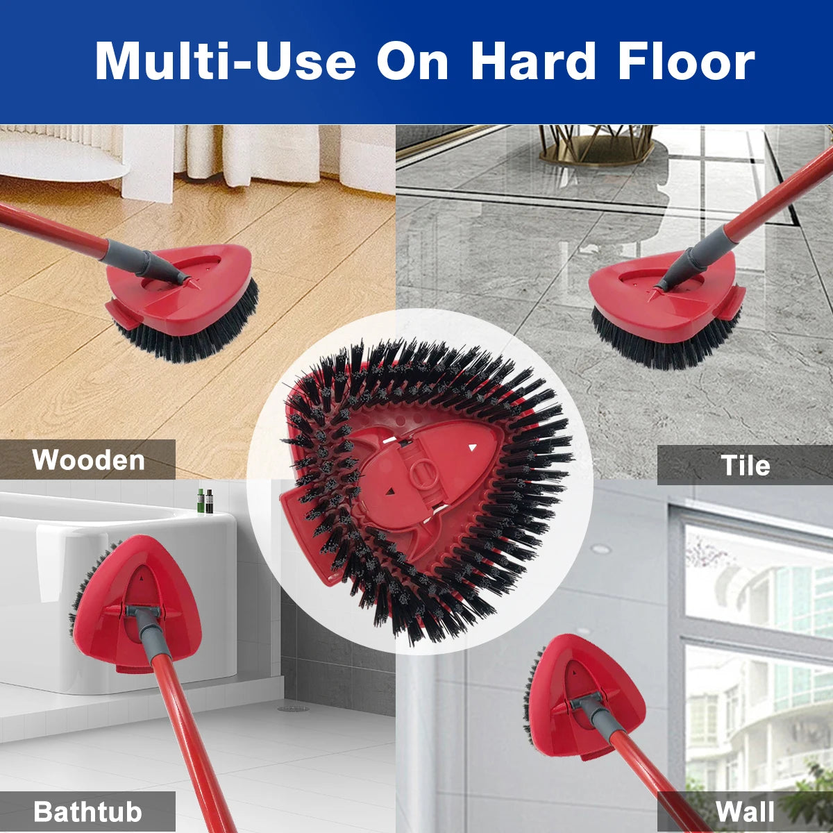Spin Mop Replace Head Base Scrub Mop Brush Head Replacement for Vileda / O Cedar EasyWring 1 Tank System, Shower Floor Scrubber