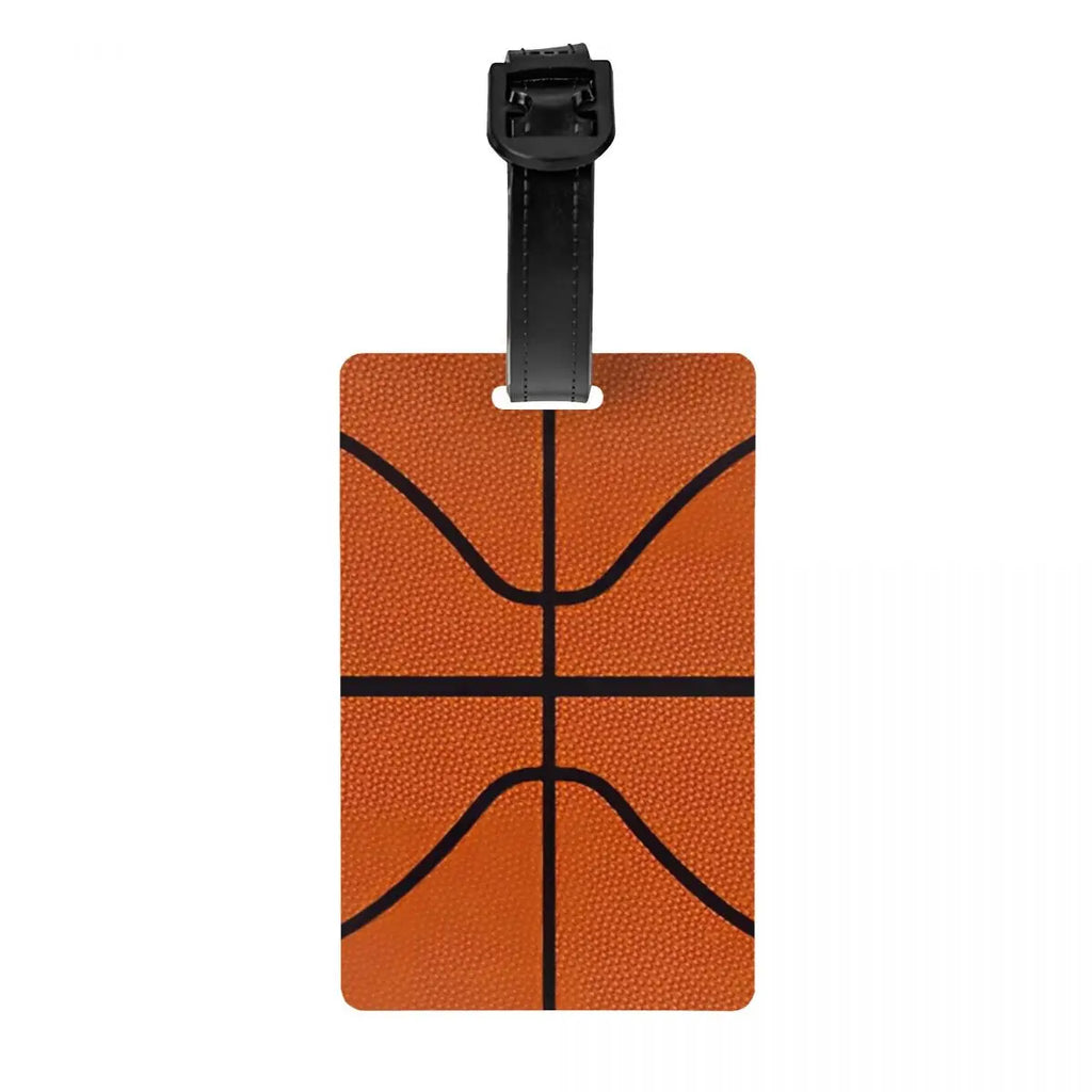 Custom Basketball Dots Round Luggage Tag Privacy Protection Physical culture Baggage Tags Travel Bag Labels Suitcase