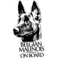 Belgian Malinois Clear Vinyl Decal Sticker for Window, Mechelaar Shepherd Dog Sign Art Print for Nissin Stickers