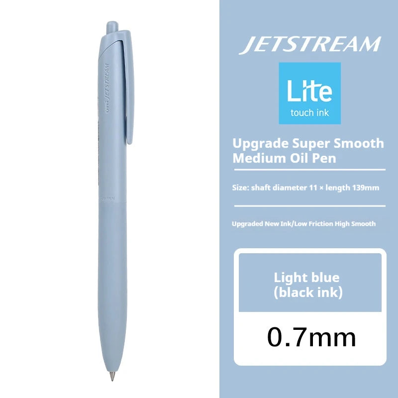 Uni Permanent Ballpoint Pen Jet Stream Anti-slip Cloudy Recycled Eco Shell Friction Super Smooth Ink Oil Pens Portable Supplies