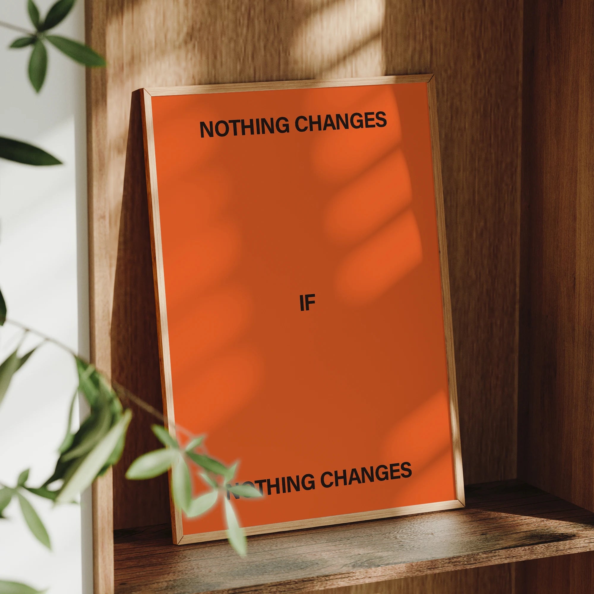 Nothing Changes If Nothing Changes Wall Art Print Canvas Painting Poster Picture For Living Room,Bedroom Home Decor