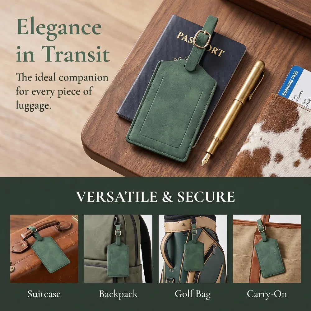 Pomelo Best 3/5/8 Pack Pomelo Best PU Leather Privacy Luggage Tags Suitcase Travel Accessories For Men Women