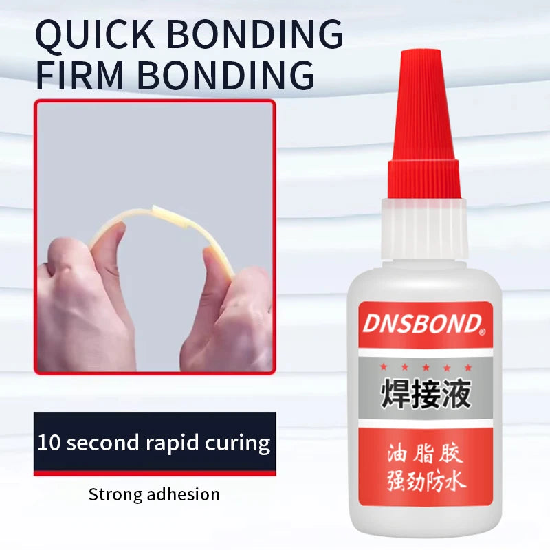 10 Sec Super Oily Glue Strong Bond for Shoes/Glass/Metal/Wood/Plastic Ceramic Quick Dry Industrial Strength Instant Adhesive