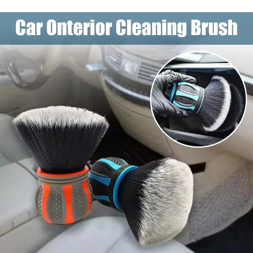 Car Detailing Brushes With Storage Rack Covers Soft Bristles Auto Interior Dust Cleaner Car Detail Brush Cleaning Detail Tool