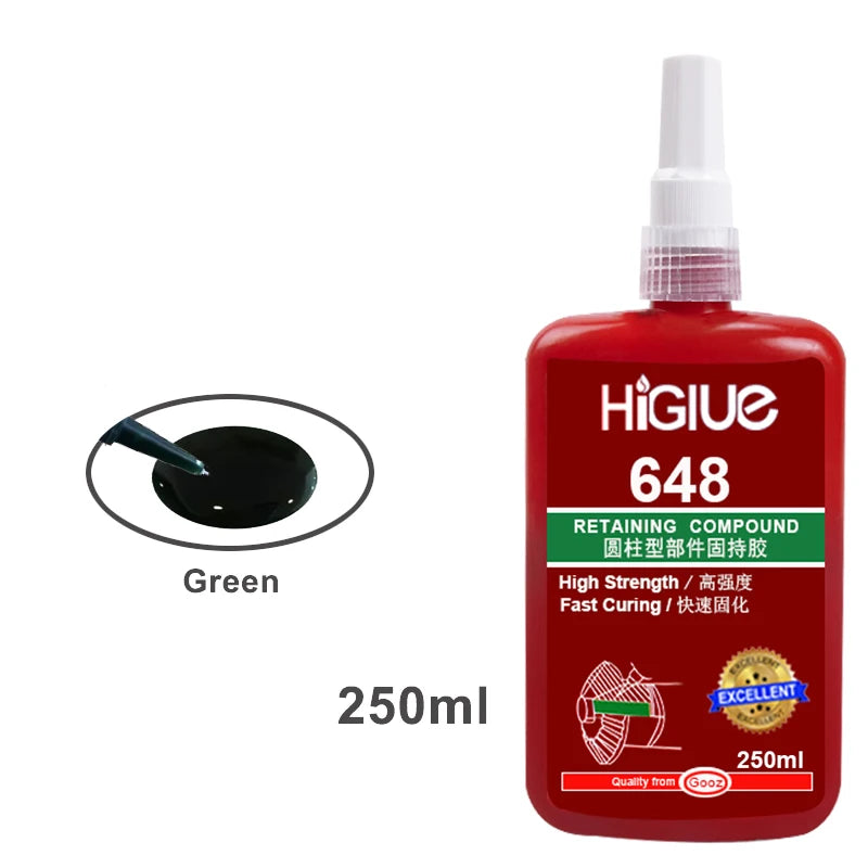 NEW 648 Cylindrical Member Fixing Hold Glue High Strength Cylindrical Bearing Glue Fast Curing Clearance Fixed Adhesive