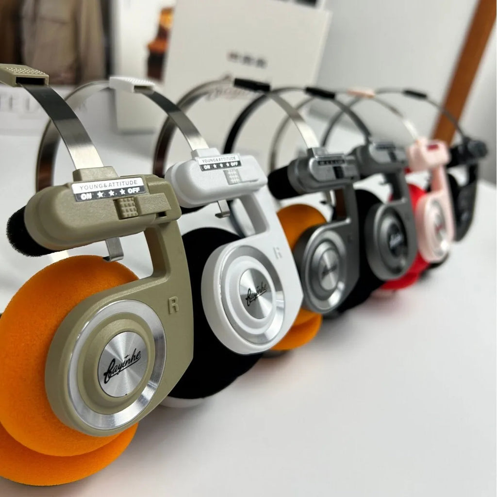 Original Bluetooth5.3 Wireless Headphones Sports Earbuds Retro Foldable Headset Stereo Gaming Noise Reduction Fashion Earphone
