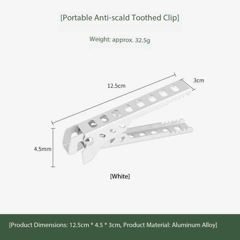 Outdoor Aluminium Anti-hot Alloy Clip Bowl Gripper Holder Portable Camping Pot Pan Handle Kitchen Accessories Cooking Supplies