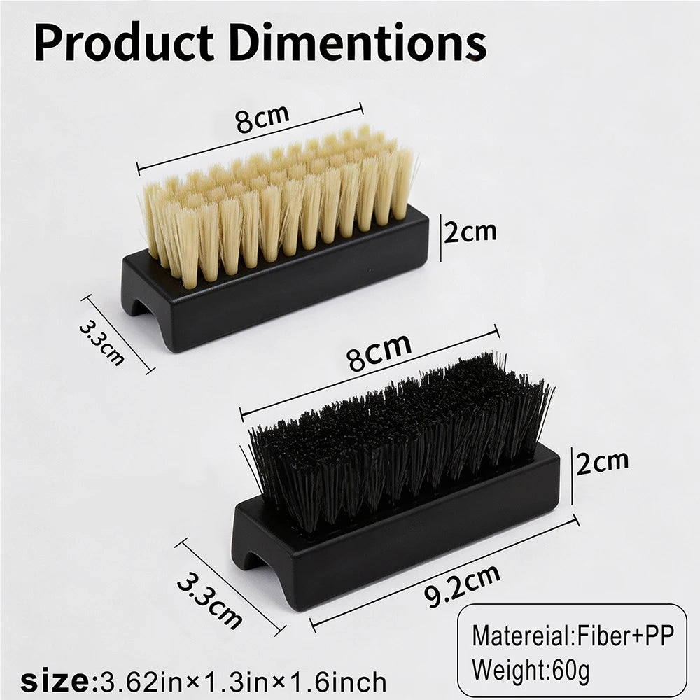 2 Pcs Car Leather Cleaning Brush Set Soft & Hard Bristles Scratch-Free Auto Interior Detailing Brushes for Car Care tools